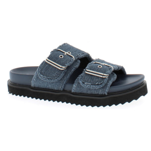 Armata di Mare Scarpe Donna Ciabatte con Doppia Fibbia AMD S61H39 Blu