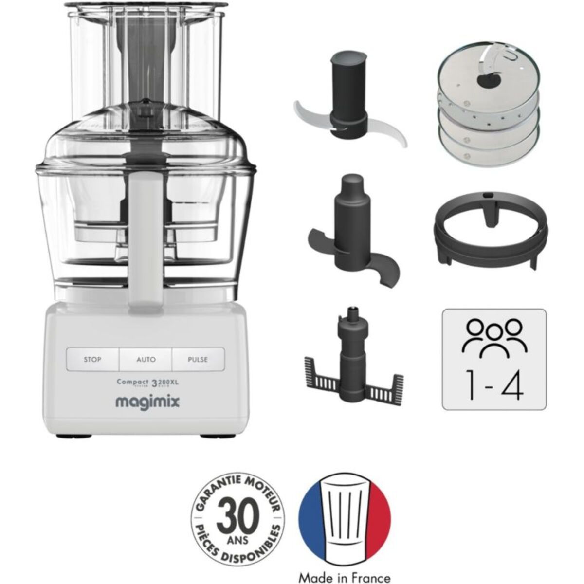 Robot multifonction MAGIMIX CS 3200 XL Blanc 18370F