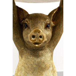 Table d'appoint Animal cochon doré Kare Design