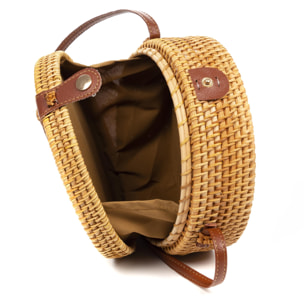 Borsa a tracolla Zanica in rattan.