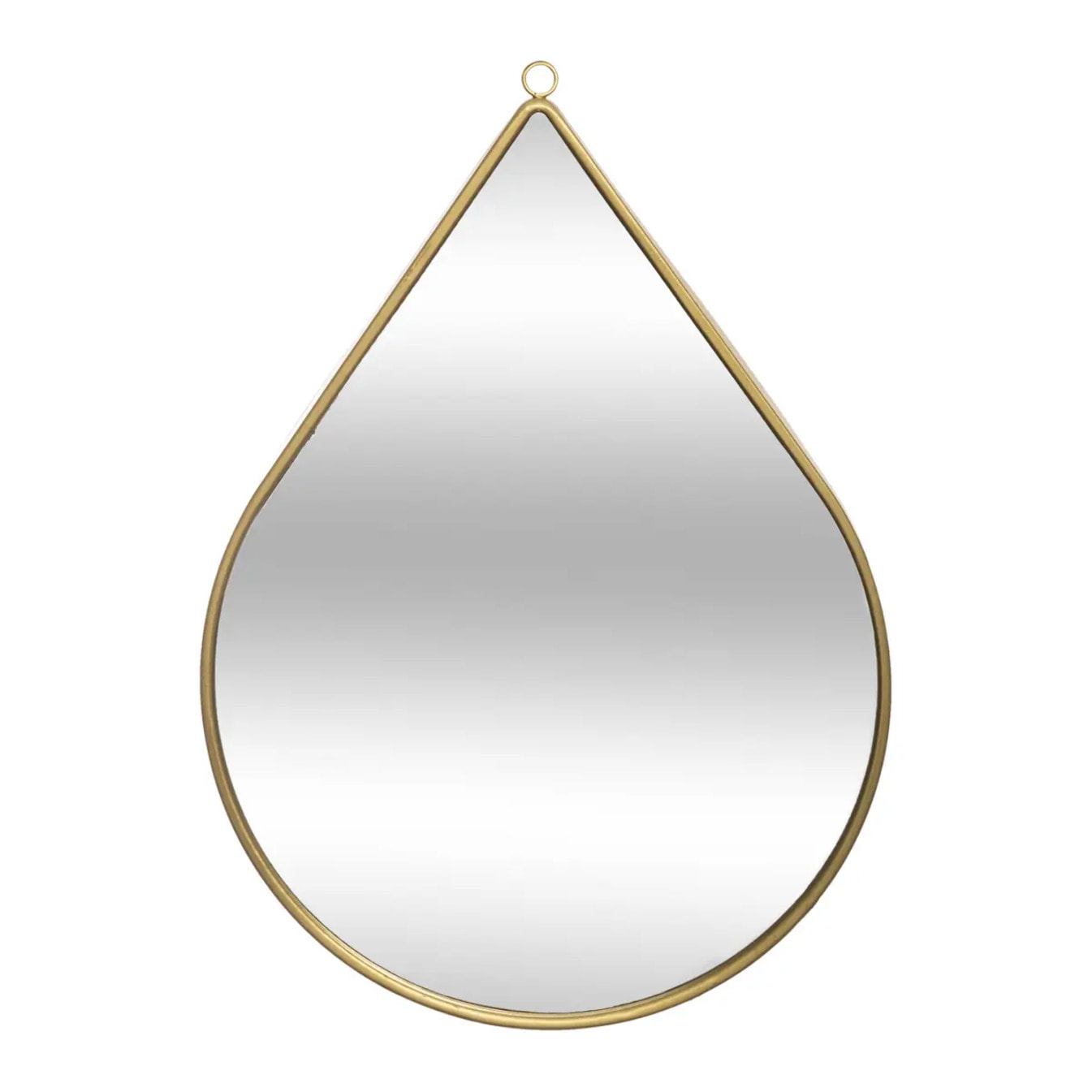 Miroir "Goutte" métal doré 21x29cm