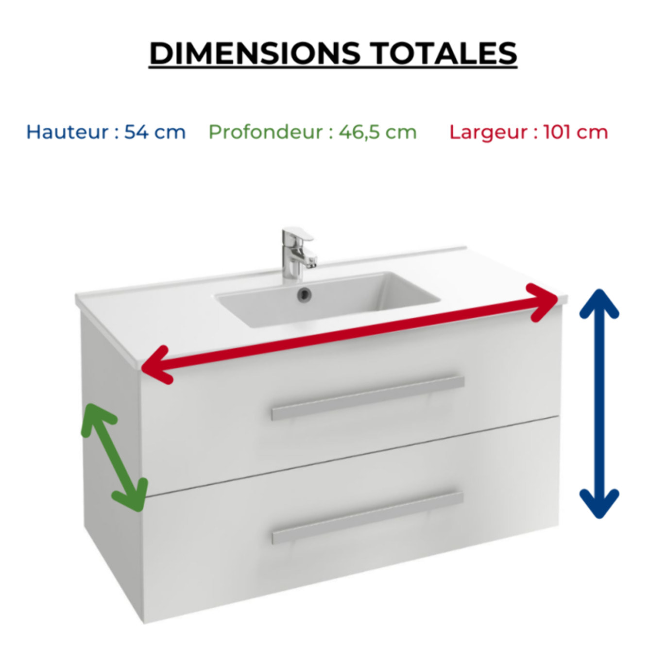 Meuble vasque Ola Up blanc