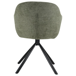 Lot de 2 chaises en tissu vert SAFFI