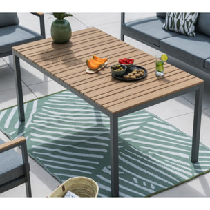 Salon de jardin haut en acier - 5 places - ETRETAT