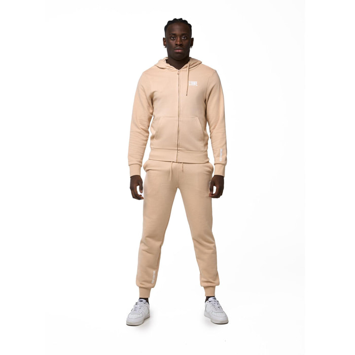 Tuta da uomo con Felpe con cappuccio e zip e pantalone non felpata Leone Basic