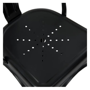 Lot de 2 chaises en métal noir mat - Indus