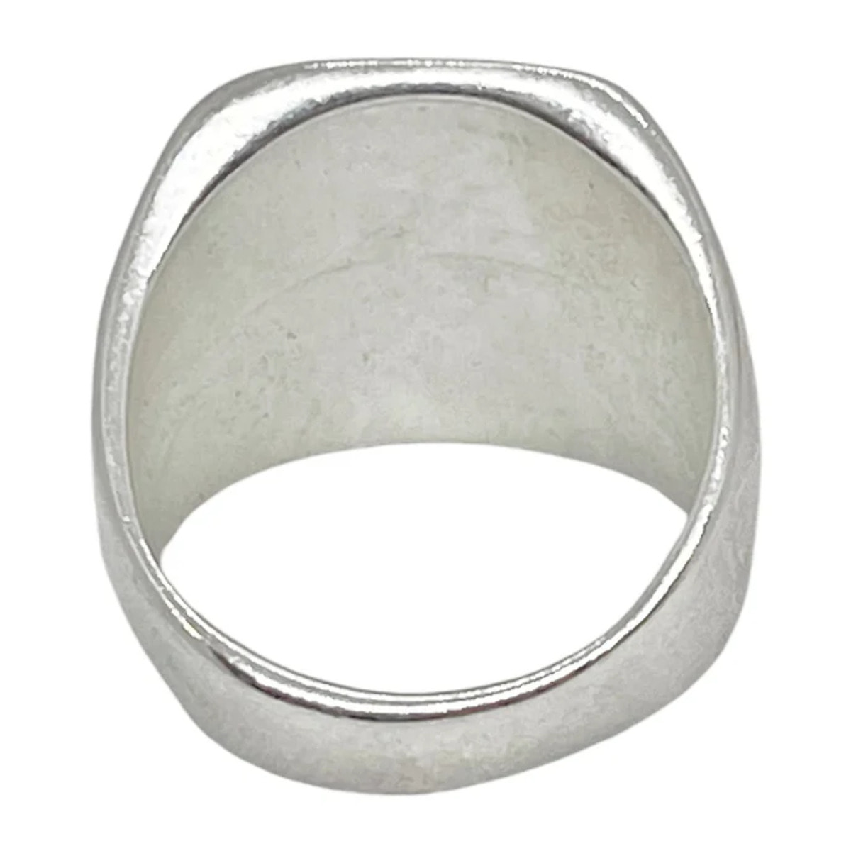 Anillo Sello rectangular "Gloria Mago" plata chapado 7micras T15