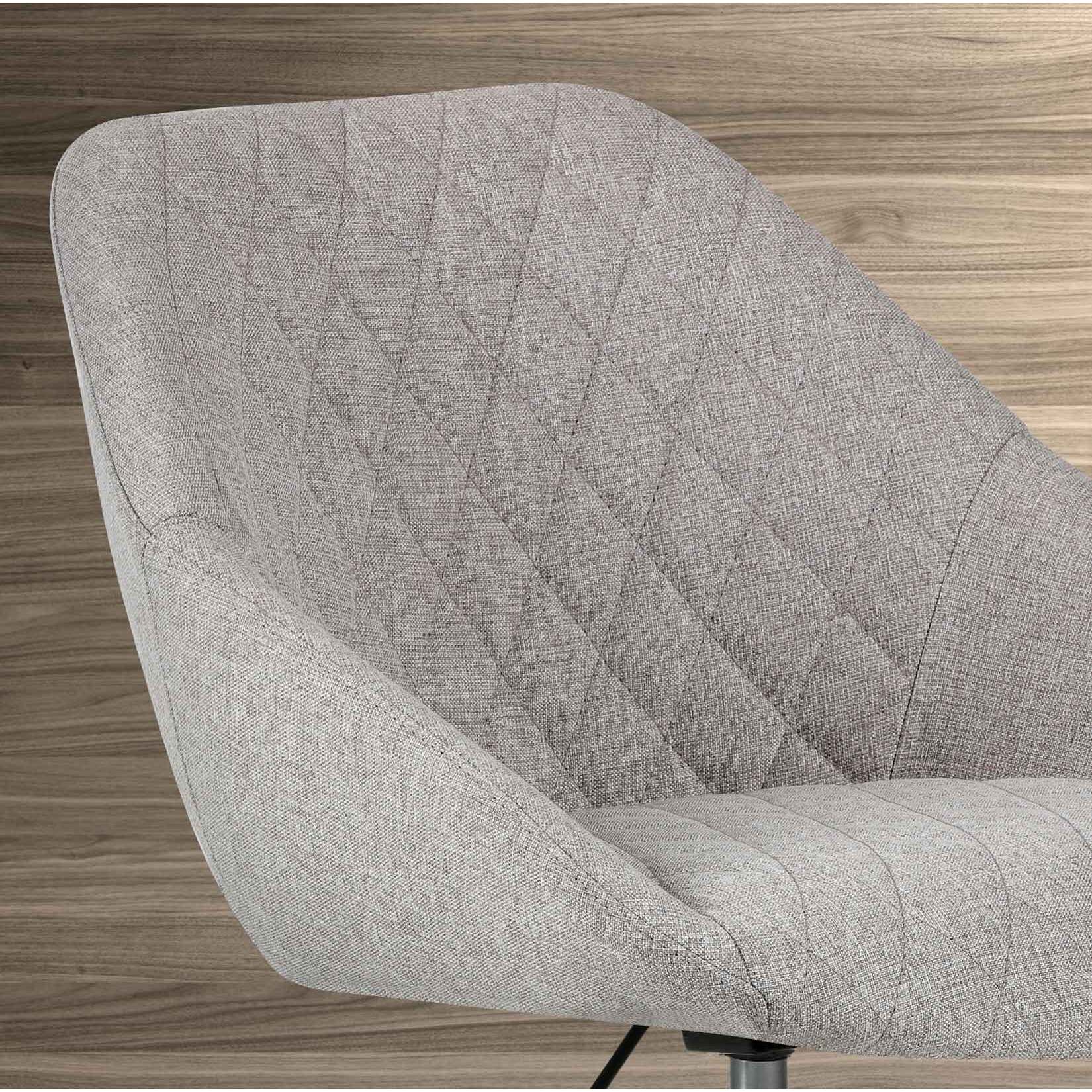 Silla de estudio Lucie tela gris 84x58x60 cm