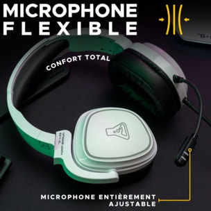 Casque gamer THE G-LAB KORP BARIUM Blanc