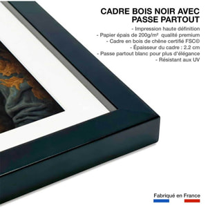 Affiche enfant mister lapin  Affiche sous cadre noir