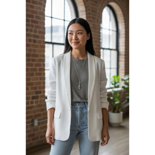 Collar largo Cristal Tear en cristal Sw azul plata 10µ