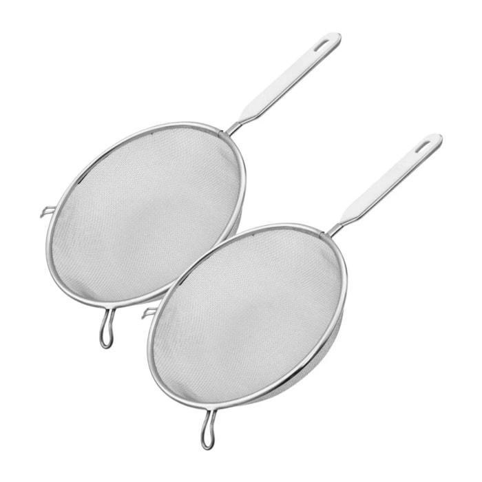Ensemble de 2 Passoires tamis avec manche en inox diamètre 20 cm Fackelmann Basic