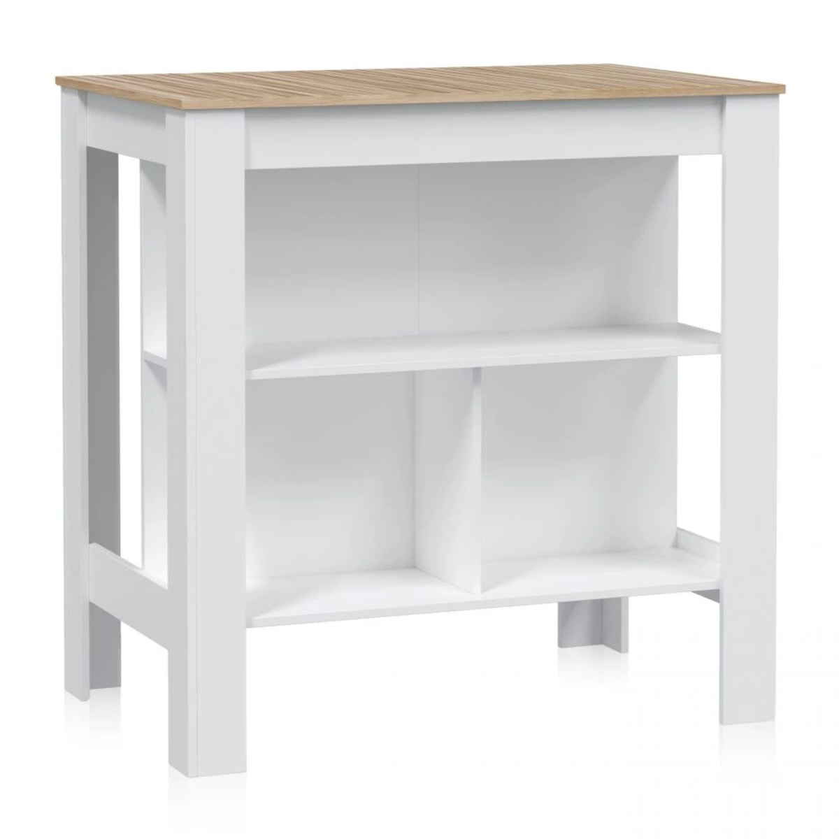 Mesa alta Nitza Blanco Artik (Blanco Mate) - Natur