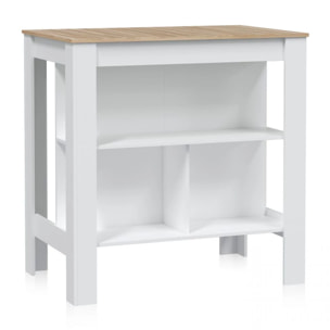 Mesa alta Nitza Blanco Artik (Blanco Mate) - Natur