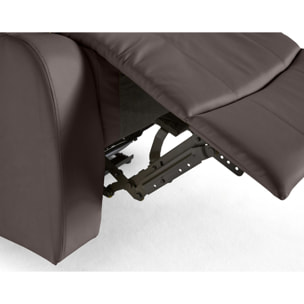 Armand - fauteuil relax électrique en simili - Marron