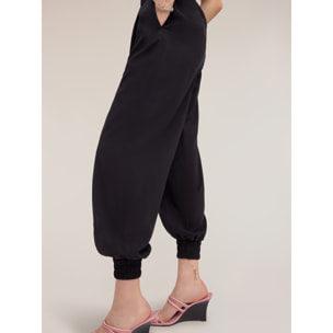 Motivi - Pantalones de viscosa con puños en el bajo - Negro