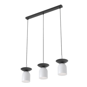 Lampada a sospensione EGO in acciaio grigio