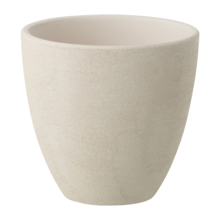 J-Line Cache-pot Rond - céramique - blanc - small - 2 pièces