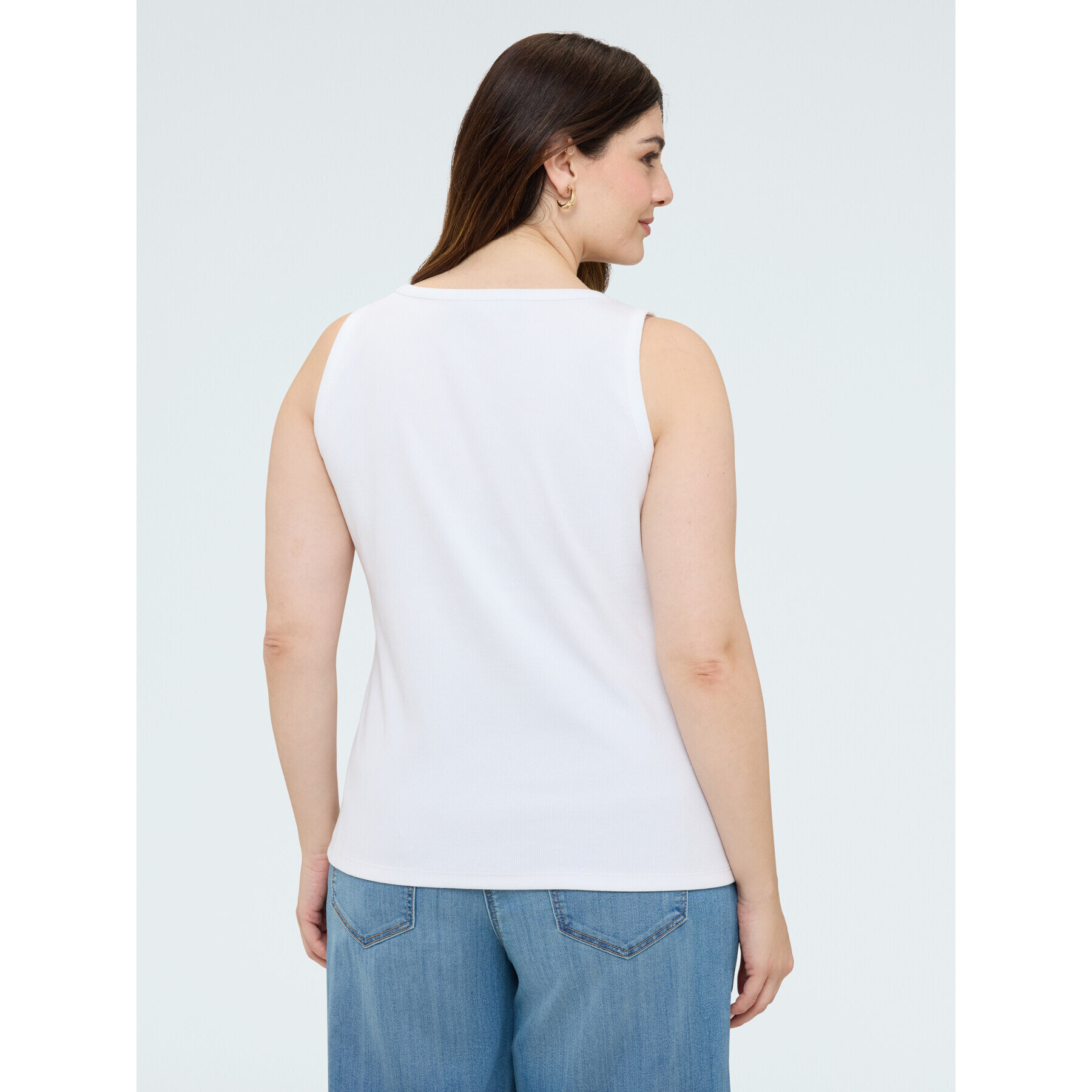 Fiorella Rubino - Top in jersey con scollo a V - Bianco