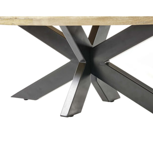 Manzanilla - table basse - bois massif et noir - 120 cm - Bois