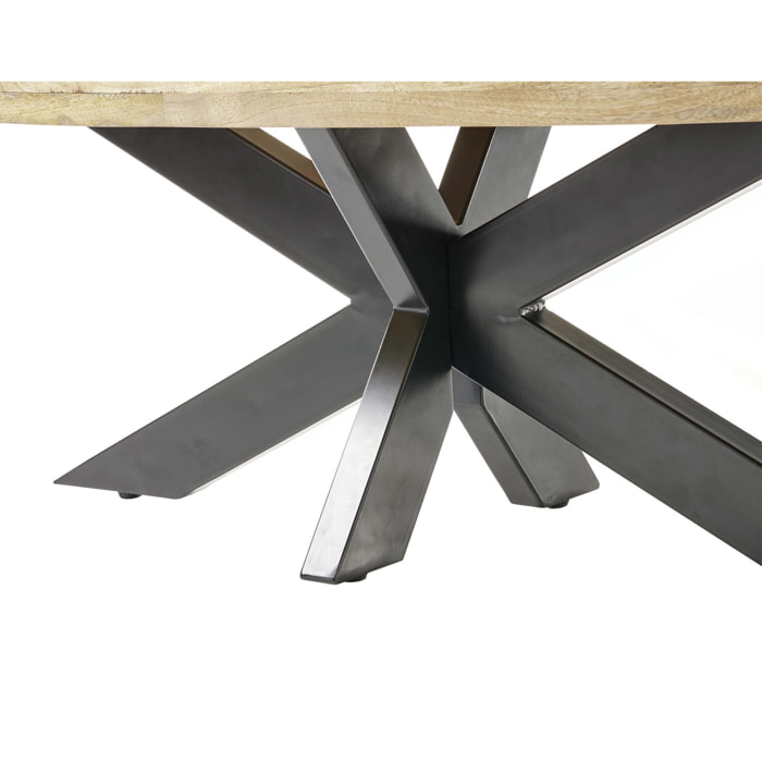 Manzanilla - table basse - bois massif et noir - 120 cm - Bois