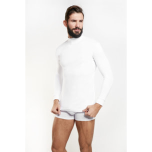 2 Maglie lupetto Uomo Caldo Cotone Nottingham, Art. NOTLPUDI Bianco