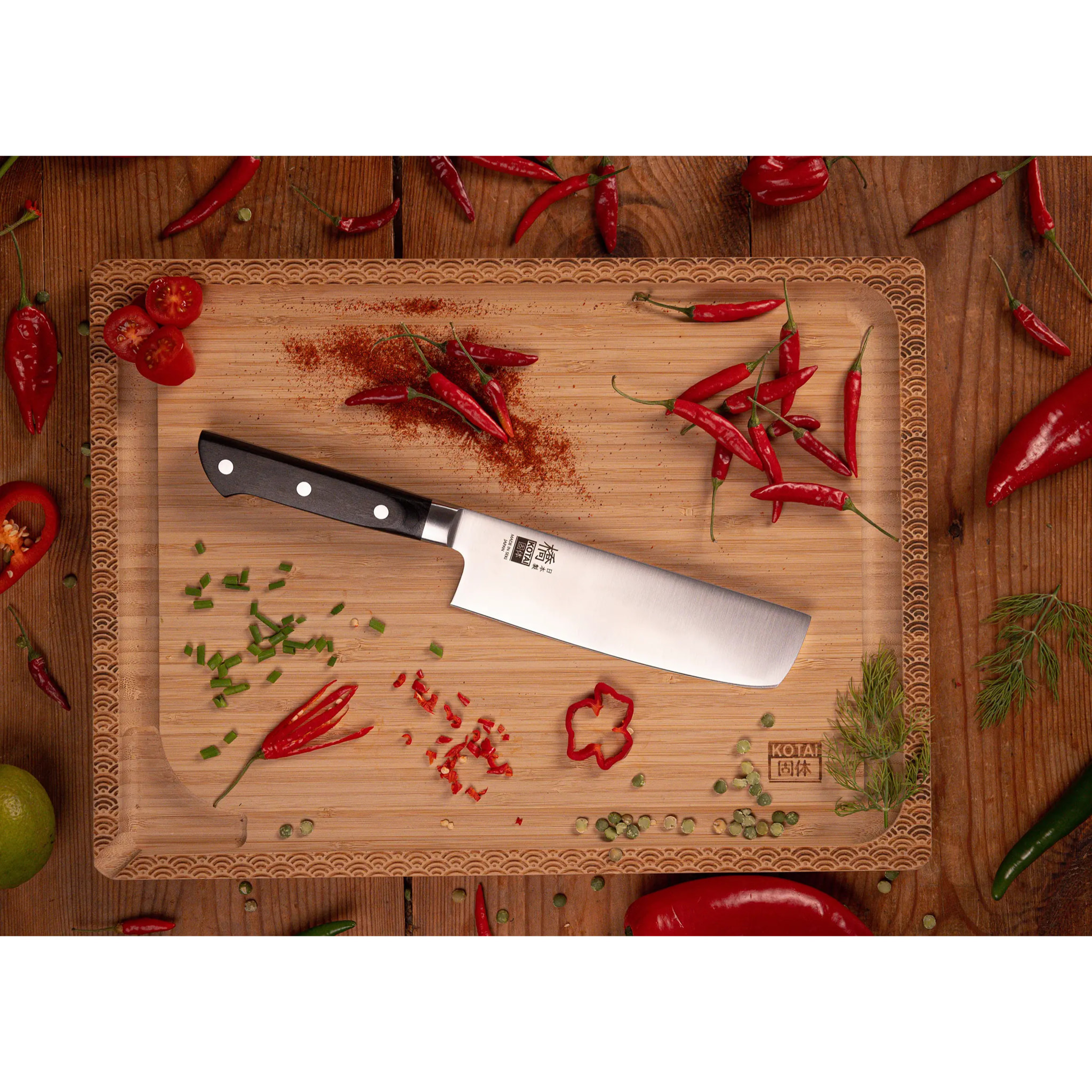 Le Set Complet : 5 couteaux (couteau d'office + petty + nakiri + santoku + gyuto)