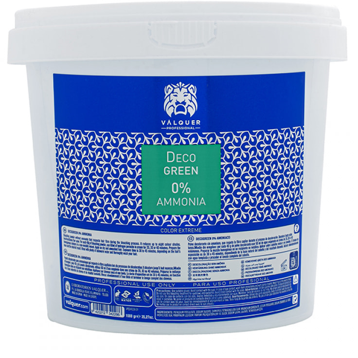 Valquer Decogreen 0% ammonia Polvos decolorantes - 1000 g