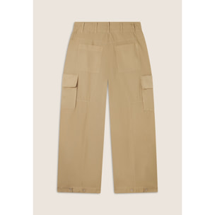 Pantaloni Cargo in popeline con fondo regolabile