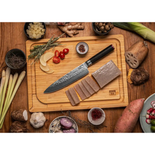 Coltello da cuoco martellato "Gyuto" | acciaio damasco | L: 20 cm