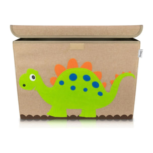Boîte de rangement en tissu pour enfant Dinosaure Stégosaure avec couvercle Lifeney