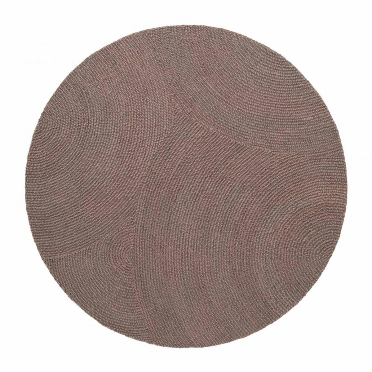 Tapis rond, motif rond, laine tissée main yox, chaleureux