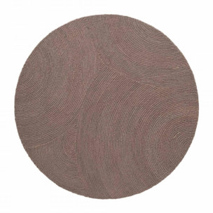 Tapis rond, motif rond, laine tissée main yox, chaleureux