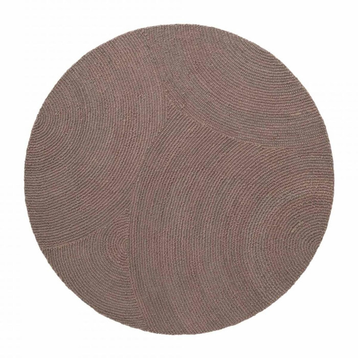 Tapis rond, motif rond, laine tissée main yox, chaleureux