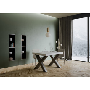 Tavolo allungabile 90x140/244 cm Traffic Bianco Frassino telaio Antracite