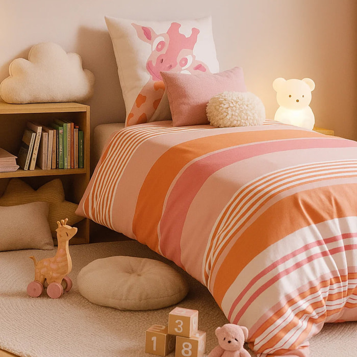 Parure de housse de couette 100% coton louma - blush