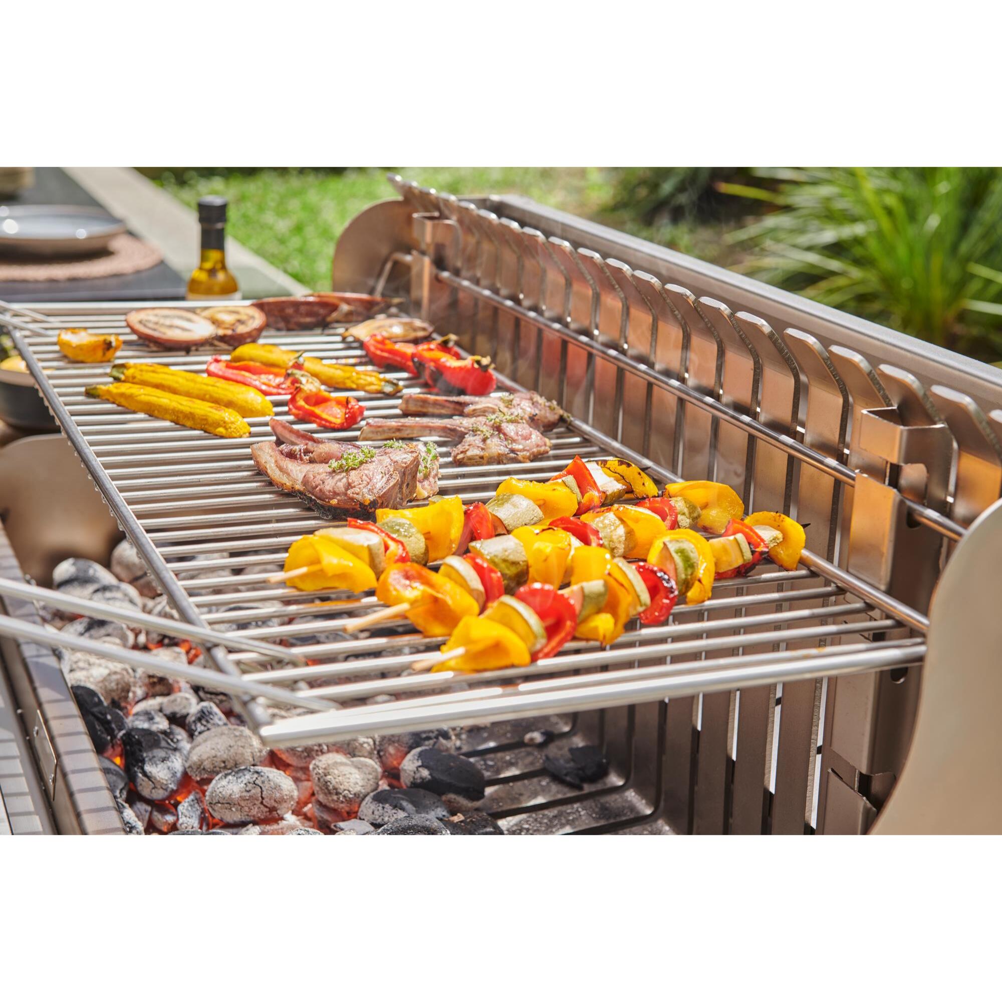LE MARQUIER - Barbecue Irissarry Inox 78*32 Sur Chariot