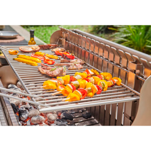 LE MARQUIER - Barbecue Irissarry Inox 78*32 Sur Chariot