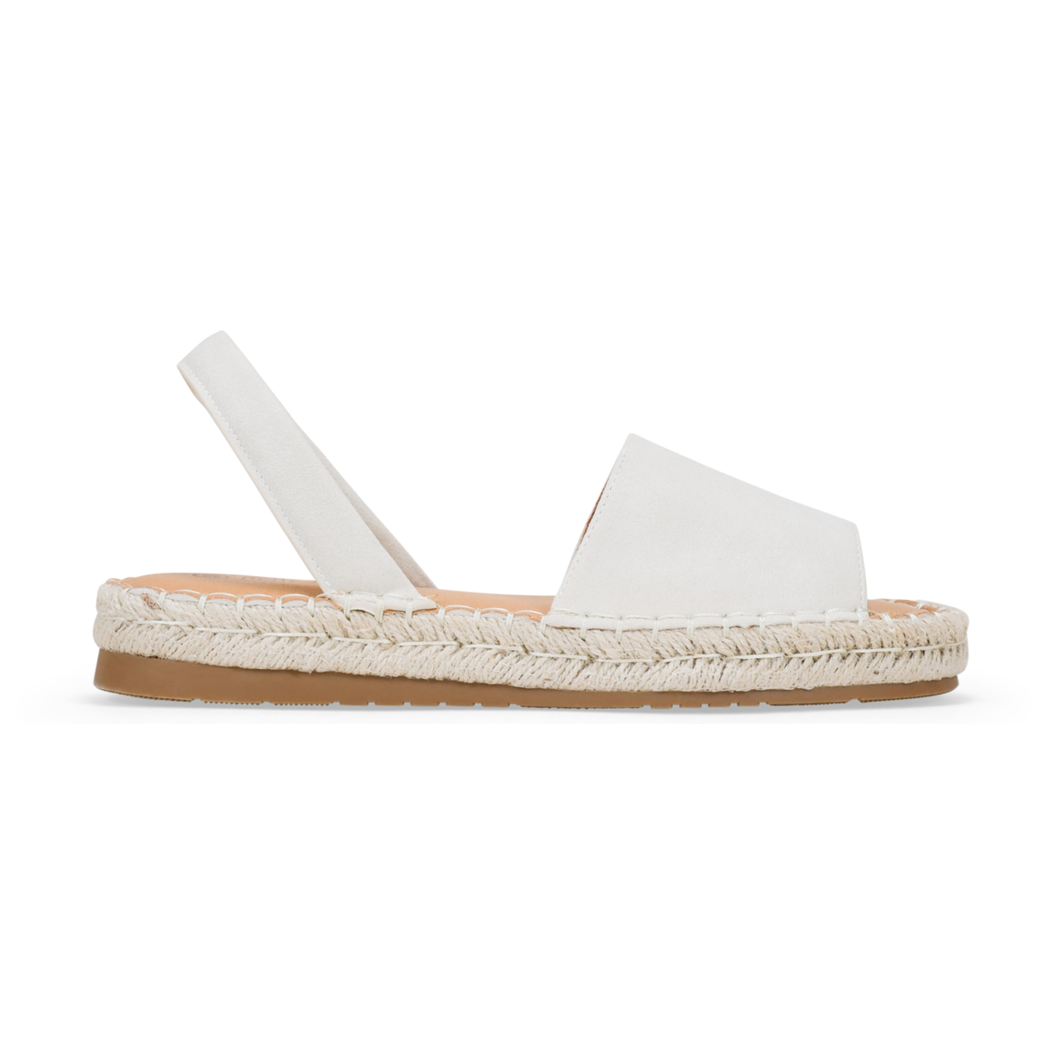 Alpargatas planas beige con esparto