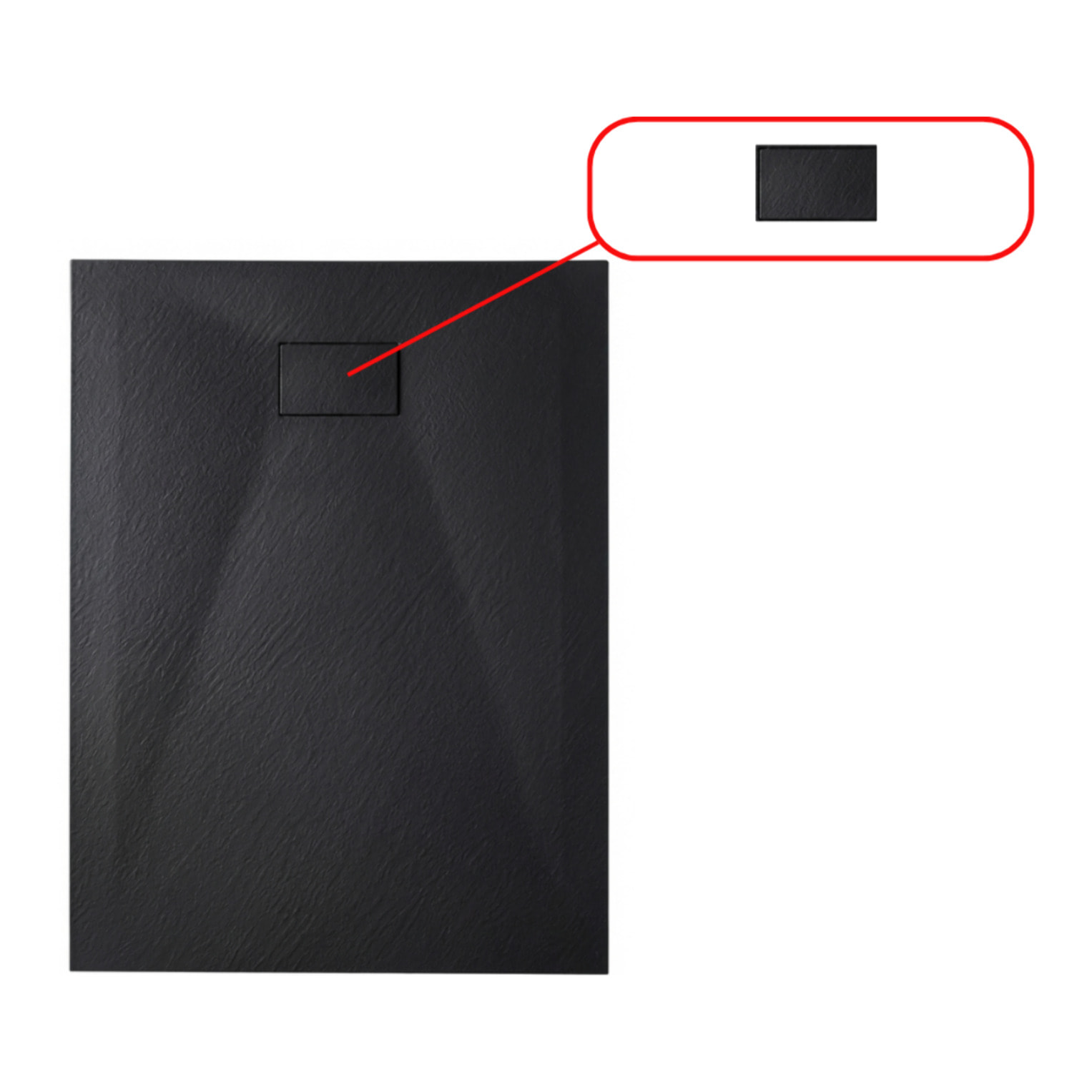 Essential cache bonde pour receveur de douche, noir (CERAESB)