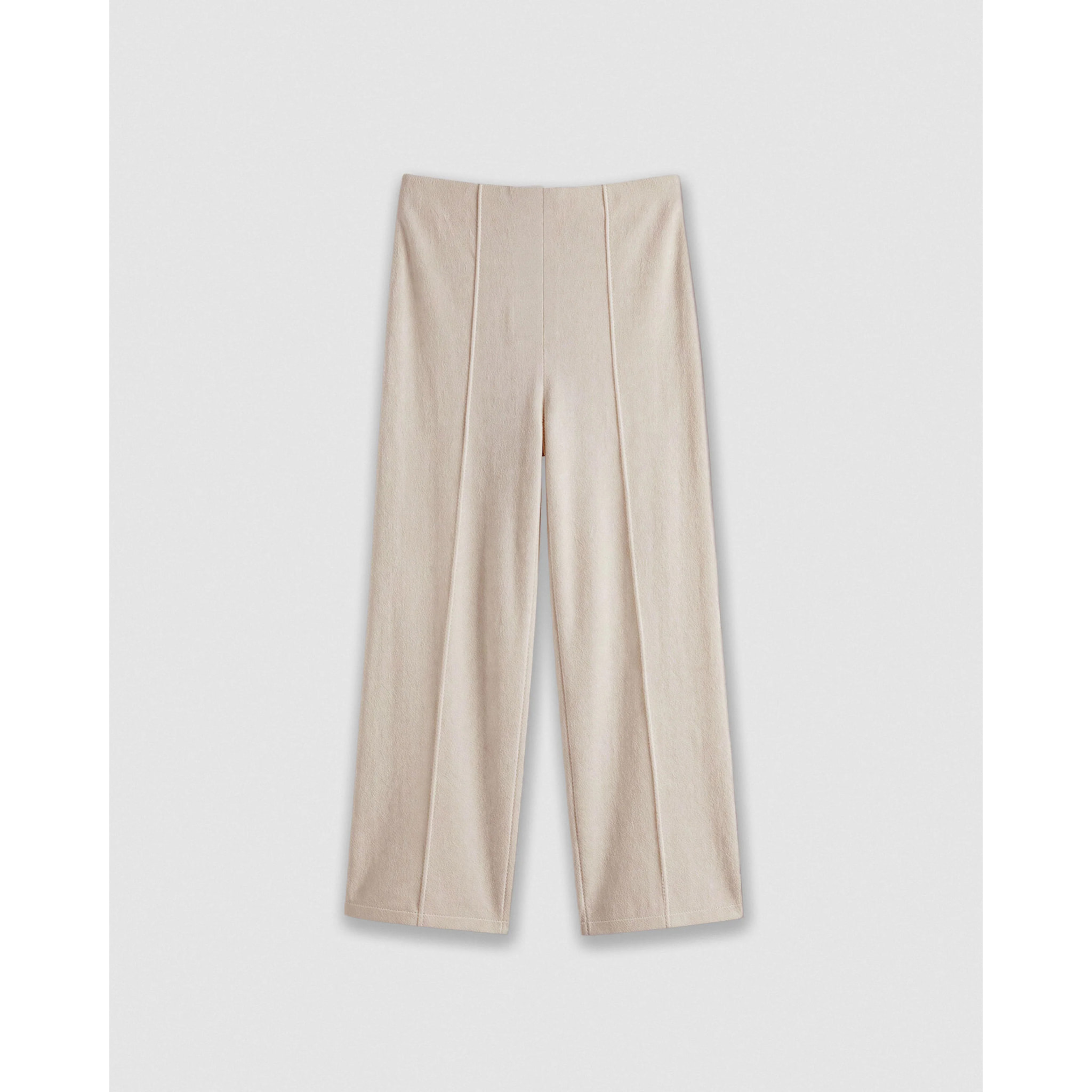 Set chaqueta pantalón angorina beige
