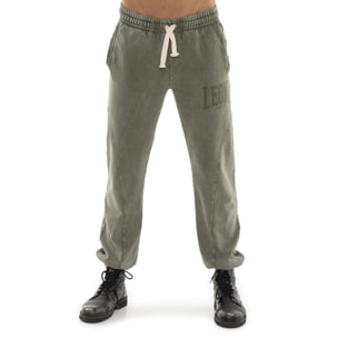 Pantalone da uomo non garzato in tessuto lavato Leone Old Wash