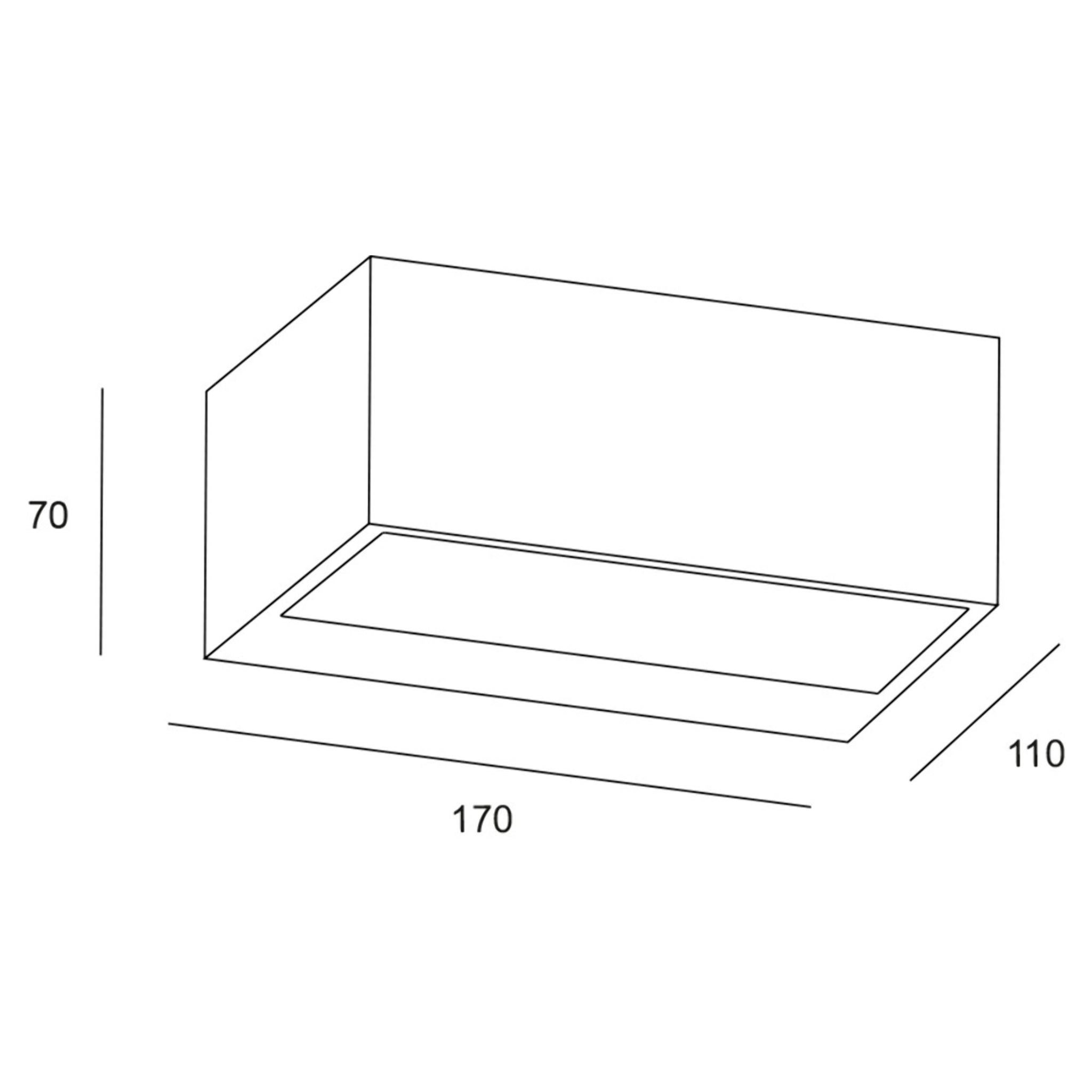LEDS C4 Aplique Ip66 Nemesis Aluminium 70*170Mm R7S 100W Gris Urbano 1498Lm