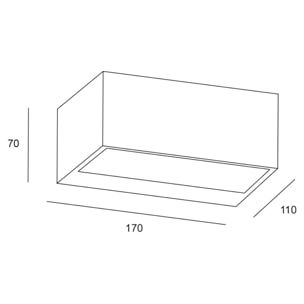LEDS C4 Aplique Ip66 Nemesis Aluminium 70*170Mm R7S 100W Gris Urbano 1498Lm