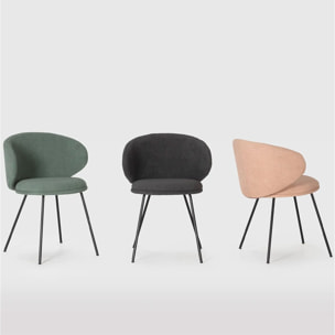 Lot de 2 chaises en tissu - COCOON