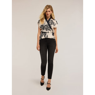 Motivi - Jeans skinny con bottoni - Nero