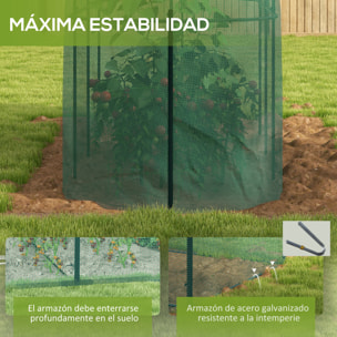 Jaula de Cultivo Jaula para Plantas Jaula para Insectos con Puerta con Cremallera y Marco de Acero para Jardín Terraza Patio 300x100x150 cm Verde