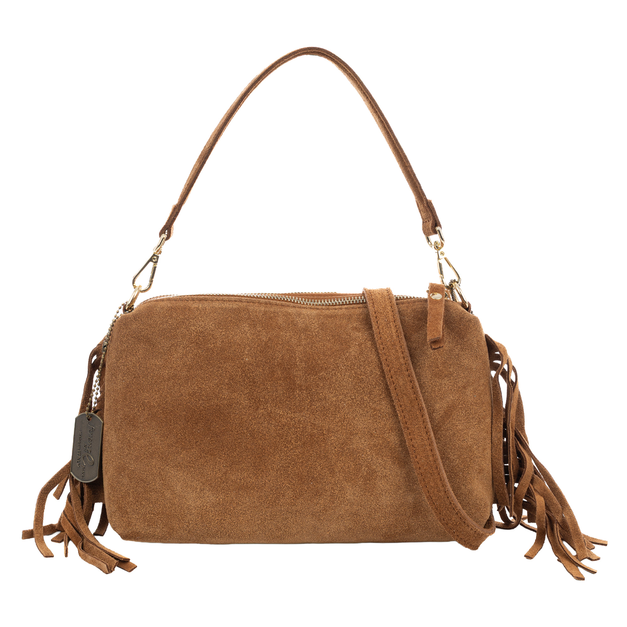 Benedetti Borsa a spalla Donna. Pelle autentica Scamosciato