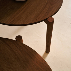 Tables gigognes rondes décor bois HARMONY