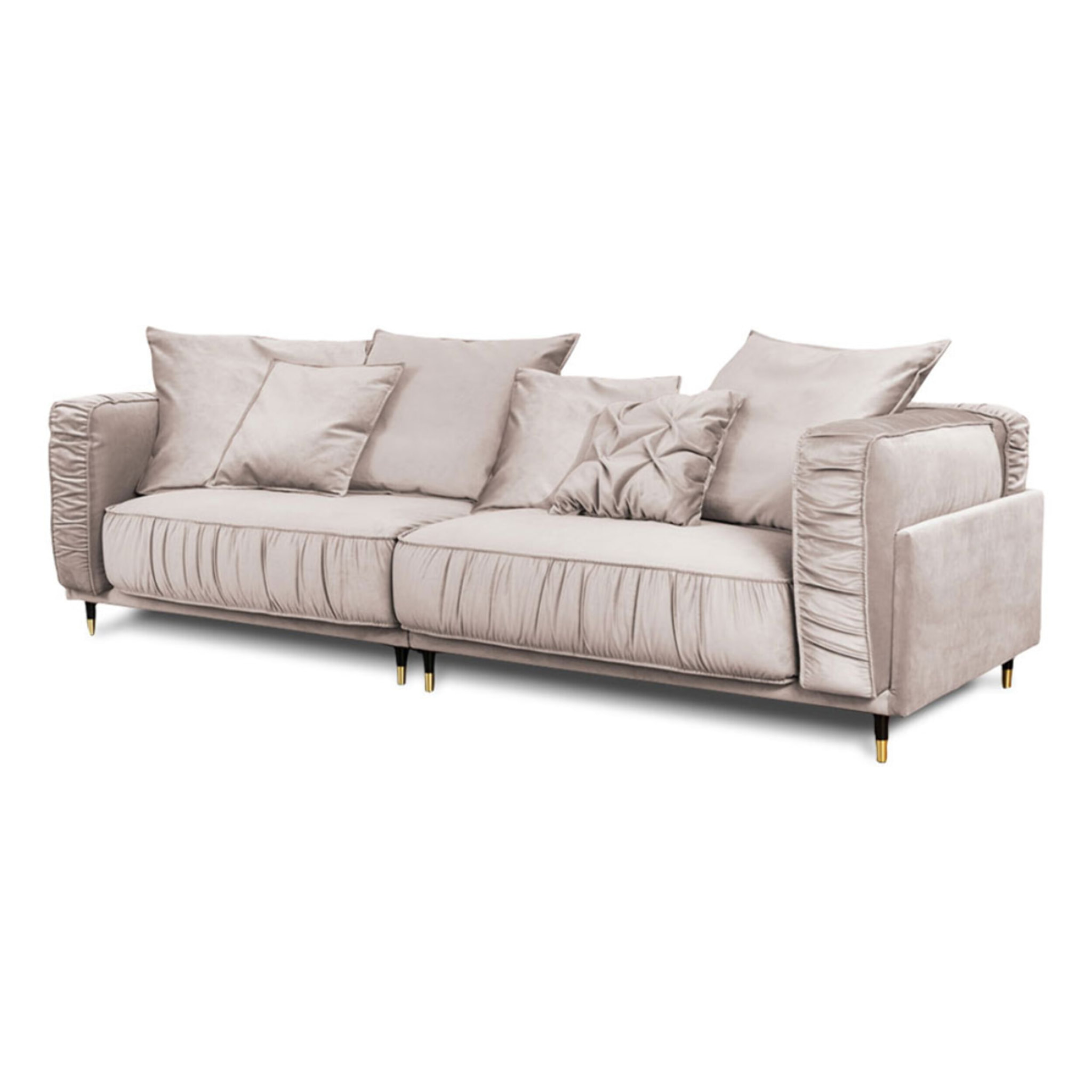 Canapé Droit Velours Fiorenzo - 4 places